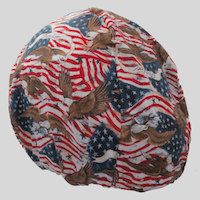 Drawstring Closure Helmet Storage Bag - Freedom Eagle Stars and Stripes Print