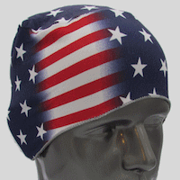 WickIt! Cooling Motorcycle Helmet Liner - Stars and Stripes